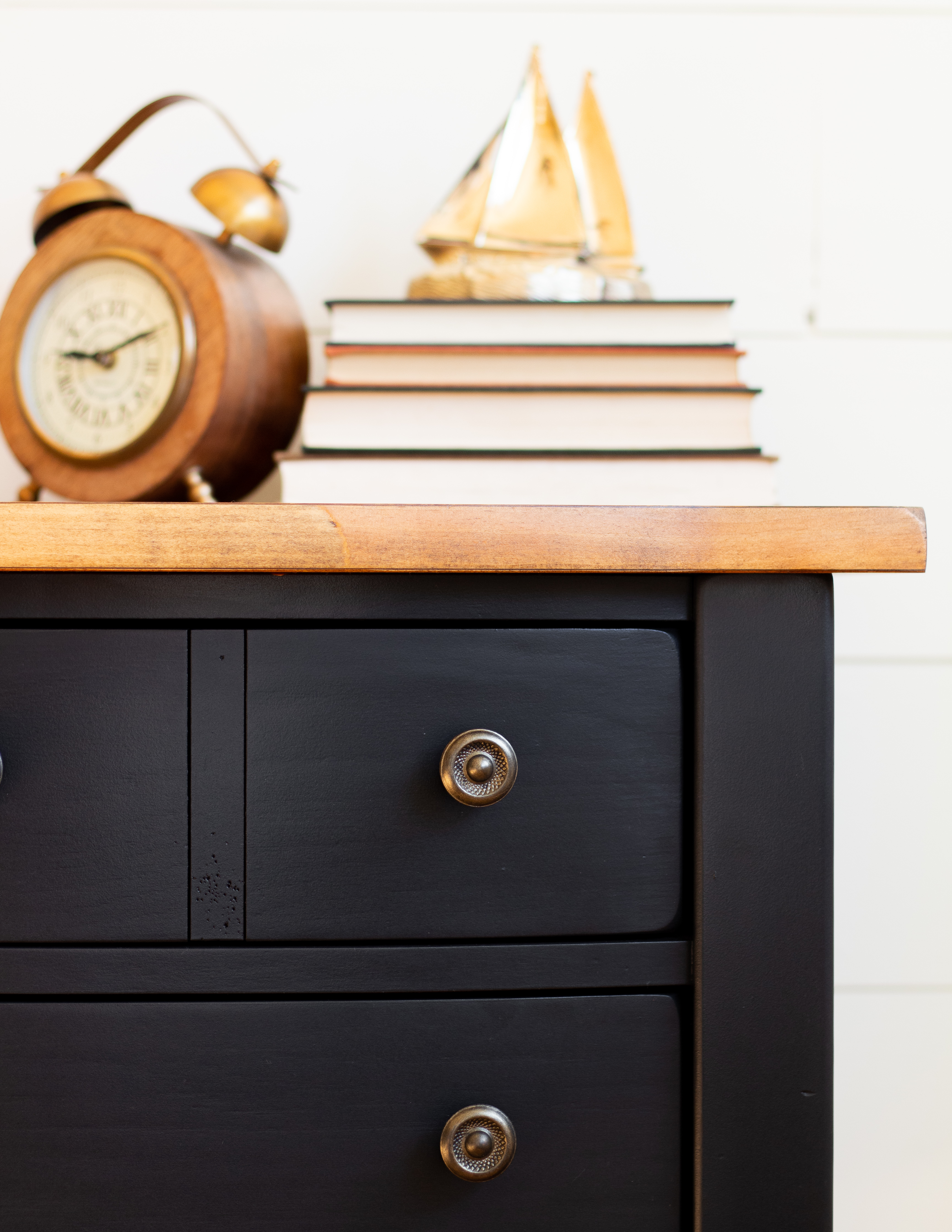 Modern Farmhouse Nightstands In Country Chic Paint Liquorice Black The Driftwood Home