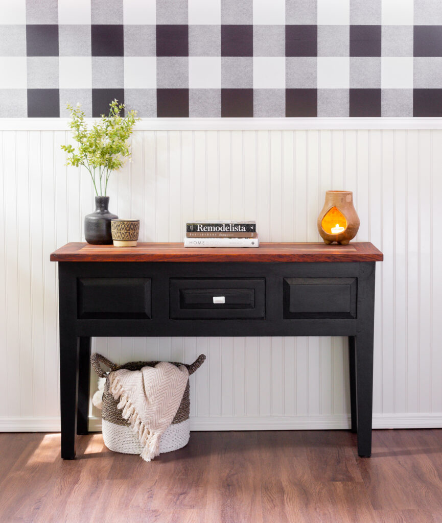 Black vintage style Console Table 